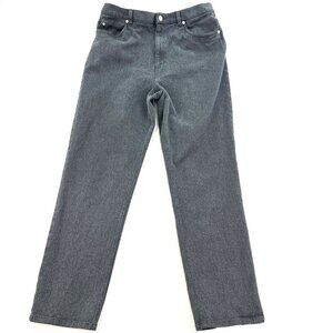 JONES JEANS Stretch Jeans Size 14 Gray High Rise Straight Leg Combed Denim